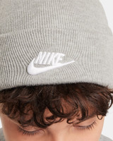 Nike Kids' Peak Beanie Dark Heather/White back
