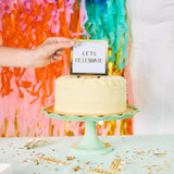 Packed Party Lovely Little Letterboard Customizable Cake Topper styled on cake