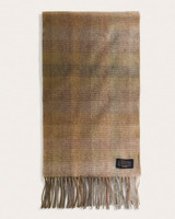 Pendleton Whisperwool Muffler Scarf in Tan Mix/Olive Ombre