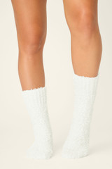 PJ Salvage Women's Boucle Socks in Ivory