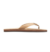 Rainbow Men's Single Layer Premier Leather Flip Flops in Sierra Brown colorway
