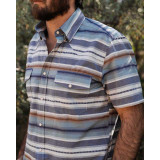 The Texas Standard Men's Ranger Pearl Snap Shirt in the Pecos Pattern