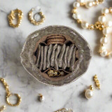 Pursen Ultra Jewelry Case in Glimmer Leopard open top with pouches