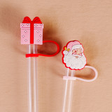 The Darling Effect Christmas Holiday Straw Topper Set in Jolly Santa The Darling Effect Christmas Holiday Straw Topper Set in Jolly Santa