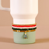 The Darling Effect Holiday Tumbler Bracelet Stack in O Christmas Tree