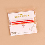 The Darling Effect Holiday Tumbler Bracelet Stack in Candy Cane Crush