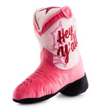 Haute Diggity Dog Cowgirl Boot Dog Toy Pink angle view