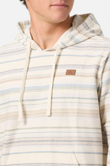 The O'Neill Men's Bavaro Stripe Pullover Hoodie in Natural White