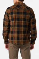 O'Neill Men's Glacier High Pile Superfleece Overshirt in Dark Khaki detail view