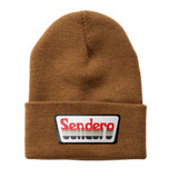 Sendero Provisions Co. Santa Fe Beanie in Copper Brown with retro logo detail