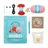 The Woobles Beginner Crochet Kit Emilio The Pink Turtle finished