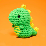 The Woobles Beginner Crochet Kit Fred The Green Dinosaur finished