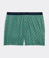 The Vineyard Vines Men's Sankaty Boxers in Christmas Green