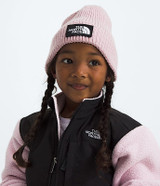 The North Face Kids' Logo Box Cuffed Beanie in Pale Blossom