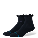 Stance Women's Ruffle Icon Quarter Socks in Black