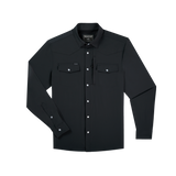 The Poncho Outdoors Men's Western Tuff-Thread Long Sleeve Shirt in Black