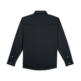 The Poncho Outdoors Men's Western Tuff-Thread Long Sleeve Shirt in Black