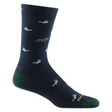 Darn Tough Men's Duck Duck Moose Crew Lightweight Socks Eclipse detail