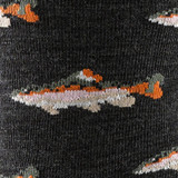 Darn Tough Men's Spey Fly Crew Lightweight Socks Charcoal Detail