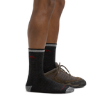 Darn Tough Men's Hiker Micro Crew Midweight Hiking Socks in Black footwear detail