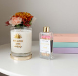 Chez Gagne Glass Bottle Matches in Everything is Fine  / Pink