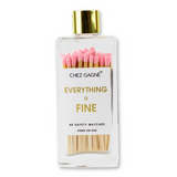 Chez Gagne Glass Bottle Matches in Everything is Fine / Pink