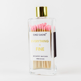 Chez Gagne Glass Bottle Matches in Everything is Fine  / Pink