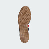 adidas Women's World Cup Samba OG Shoes in white, red and blue quarter view