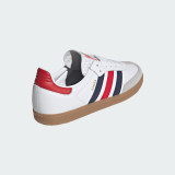 The Adidas Men's World Cup Samba OG Shoes in White, Red and Blue The Adidas Men's World Cup Samba OG Shoes in White, Red and Blue