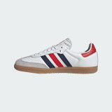 The Adidas Men's World Cup Samba OG Shoes in White, Red and Blue The Adidas Men's World Cup Samba OG Shoes in White, Red and Blue
