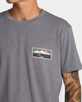 The RVCA Men's Peak Cove Short Sleeve Tee in Smoke