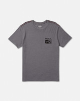 RVCA Men's Horton Florida Short Sleeve Tee in Smoke flat lay front