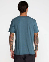 The RVCA Men's Big RVCA Short Sleeve Tee in Duck Blue