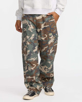 The RVCA Men's Dayshift Cargo Pants in Vintage Woodlands
