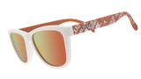 The Goodr OG Bevo Vision Sunglasses in WHite and Burnt Orange