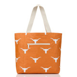 Aloha Collection UT Longhorn Day Tripper Tote burnt orange and white front view