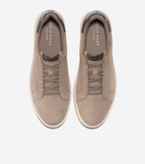 Cole Haan GrandPrő Luxe Slip-On Sneakers Morel Nubuck three-quarter view