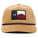 The THC Provisions Texas Hill Country Flag Snapback Hat in Tan