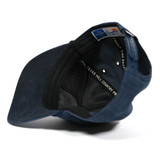 Texas Hill Country Provisions Sacred Ground Snapback Hat in Navy worn view
