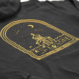 Texas Hill Country Provisions Men's Dust to Dust Campfire Hoodie in Vintage Black front view