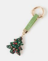 Fame Pave Christmas Tree Bag Charm Keychain detail view