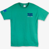 TYLER'S Pigment Dyed Block Tee in Grass Green front view