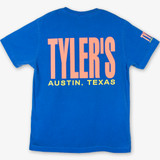 TYLER'S Pigment Dyed Block Tee in Royal Blue back view