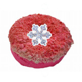 The Garb2Art Donut Christmas Bath Bomb - Red Snowflake