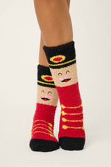 P.J Salvage Women's Holiday Socks in Nutcracker Red