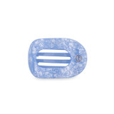 Teleties Small Flat Round Hair Clip in Blue Lagoon