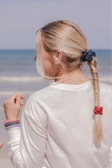 Teleties Large Silk Scrunchies in Independence Bae