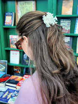 Solar Eclipse Holiday Hand Painted Snowflake Claw Clip