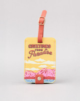 ban.do Greetings from Paradise Luggage Tag The Ban.do Greetings from Paradise Luggage Tag back view