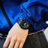 The G-SHOCK GA2100 Series Analog-Digital Watch in Black and Purple